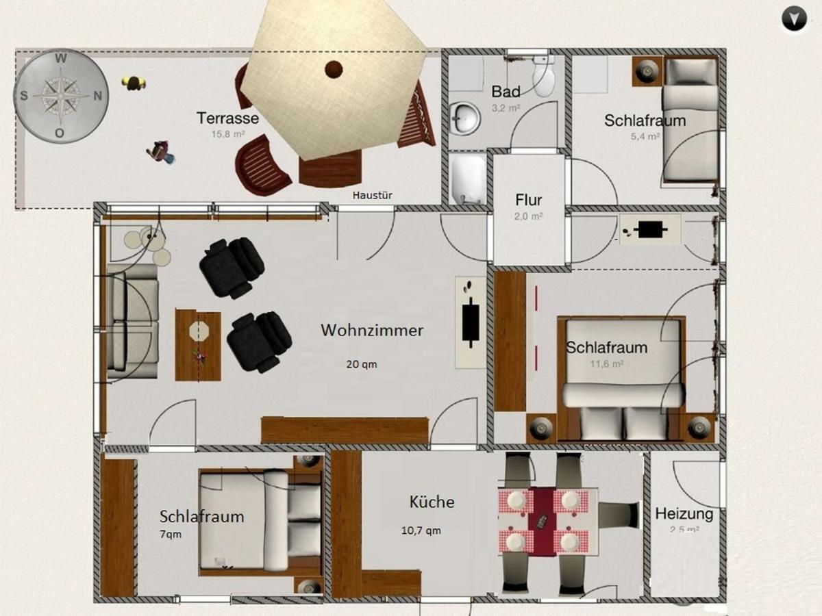 Ferienhaus Bianca Мешеде Экстерьер фото